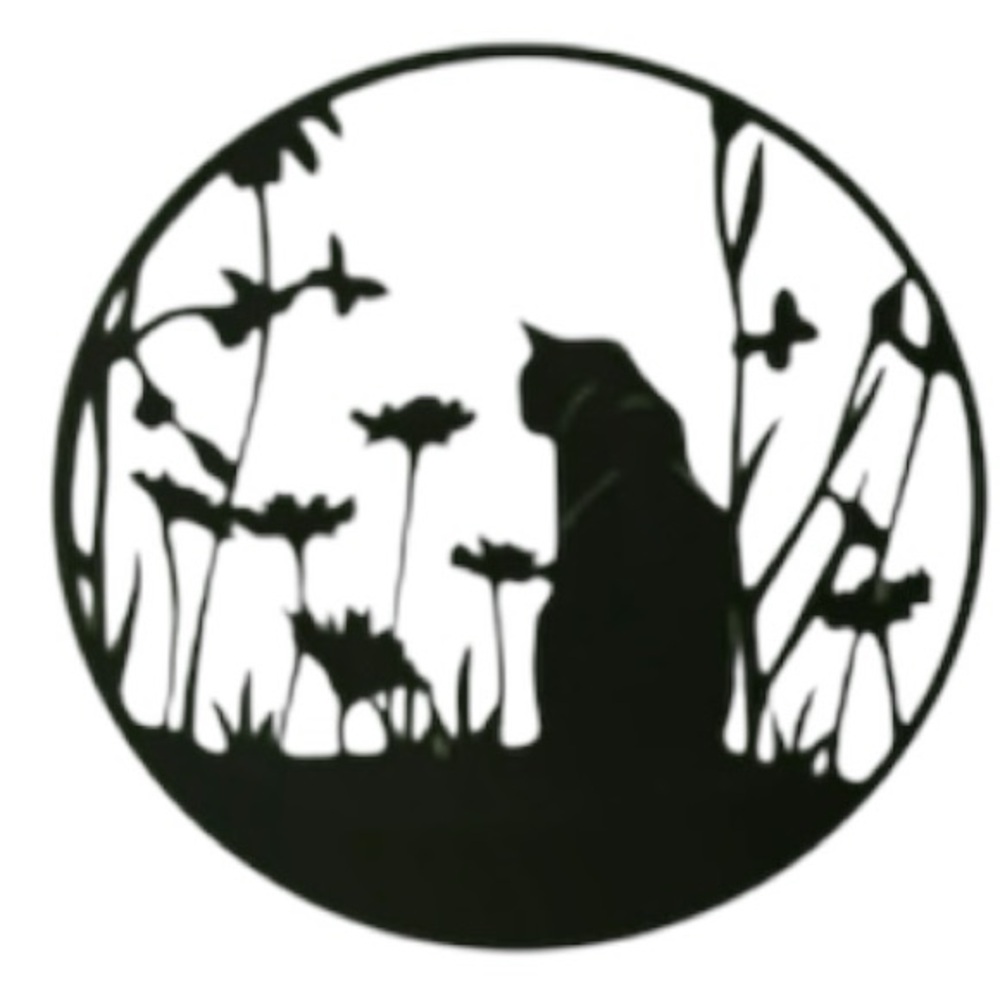 LaModa Home Exclusive Cat Silhouette Metal Wall Art